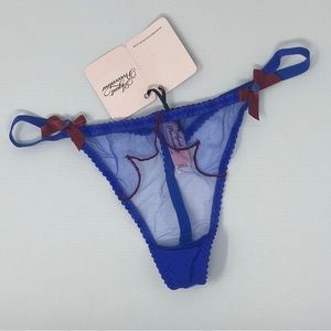 Agent Provocateur Lorna Blue Red Thong NWT